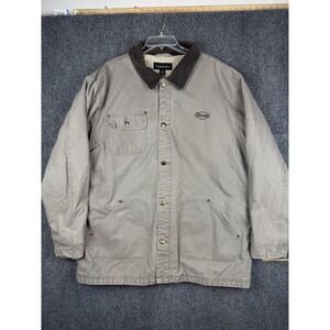 Vintage Dunbrooke Canvas Chore Jacket Sherpa Lined L Brown Barn Coat Detroit